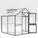 Serre de jardin 5,06m² en alu anthracite et PC de 16mm Iris II - KGT