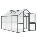 Serre de jardin 7,53m² en alu vert et PC de 16mm Iris III - KGT