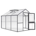 Serre de jardin 7,53m² en alu anthracite et PC de 16mm Iris III - KGT