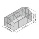 Serre de Jardin 10m² Iris IV en Aluminium Gris - KGT