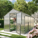 Serre de jardin 10m² en alu anthracite et PC de 16mm Iris IV - KGT