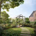 Serre de Jardin 5m² Aluminium Gris - Panneaux Hybrides Aptasia III-s KGT