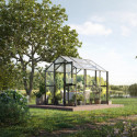 Serre de Jardin 5m² Aluminium Gris - Panneaux Hybrides Aptasia III-s KGT