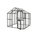 Serre de Jardin 5m² Aluminium Gris - Panneaux Hybrides Aptasia III-s KGT