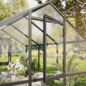 Serre de Jardin 5m² Aluminium Gris - Panneaux Hybrides Aptasia III-s KGT