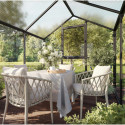 Serre de Jardin 5m² Aluminium Gris - Panneaux Hybrides Aptasia III-s KGT