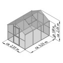 Serre de Jardin 7,53m² Aptasia III en Aluminium Gris - KGT