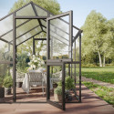 Serre de Jardin 7,53m² Aptasia III en Aluminium Gris - KGT