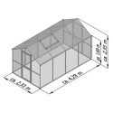 Serre de Jardin 10m² Aptasia IV en Aluminium Gris - KGT