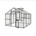 Serre de Jardin 9,59m² Aluminium Gris - Panneaux Hybrides Ortasia III | KGT