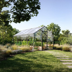 Serre de Jardin 12,74m² Ortasia IV en Aluminium Gris - KGT