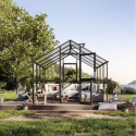 Serre de Jardin 12,74m² Ortasia IV en Aluminium Gris - KGT