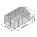 Serre de Jardin 12,74m² Ortasia IV en Aluminium Gris - KGT
