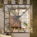 Serre de Jardin 9m² PaviLux en Aluminium Gris - KGT | Panneaux Hybrides