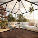 Serre de Jardin 9m² PaviLux en Aluminium Gris - KGT | Panneaux Hybrides