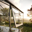 Serre de Jardin 9m² PaviLux en Aluminium Gris - KGT | Panneaux Hybrides