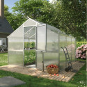 Serre de Jardin 9,59m² Aluminium Gris & Polycarbonate 16mm - Nelke III KGT