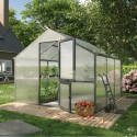 Serre de Jardin 9,59m² Alu anthracite & Polycarbonate 16mm Nelke III - KGT