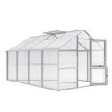 Serre de Jardin 12,74m² Aluminium Gris & Polycarbonate 16mm - Nelke IV KGT