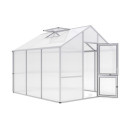 Serre de Jardin 9,59m² Dahlie III en Aluminium Gris et Polycarbonate 16mm - KGT