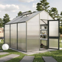 Serre de Jardin 9,59m² Aluminium vert & Polycarbonate 16mm - Dahlie III KGT