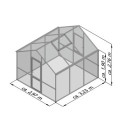 Serre de Jardin 9,59m² Aluminium vert & Polycarbonate 16mm - Dahlie III KGT