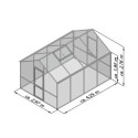 Serre 12,74m² Alu anthracite & Polycarbonate 16mm - Dahlie IV KGT