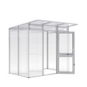 Serre de Jardin 3,49m² Santini II-S en Aluminium Gris | Polycarbonate 16mm - KGT