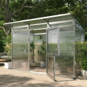 Serre de Jardin 6m² Aluminium Gris & Polycarbonate 16mm - Santini II KGT