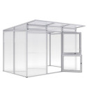 Serre de Jardin 6m² Aluminium Gris & Polycarbonate 16mm - Santini II KGT