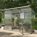 Serre de jardin 6,06m² en alu anthracite et PC de 16mm Santini II - KGT