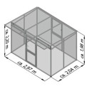 Serre de jardin 6,06m² en alu anthracite et PC de 16mm Santini II - KGT
