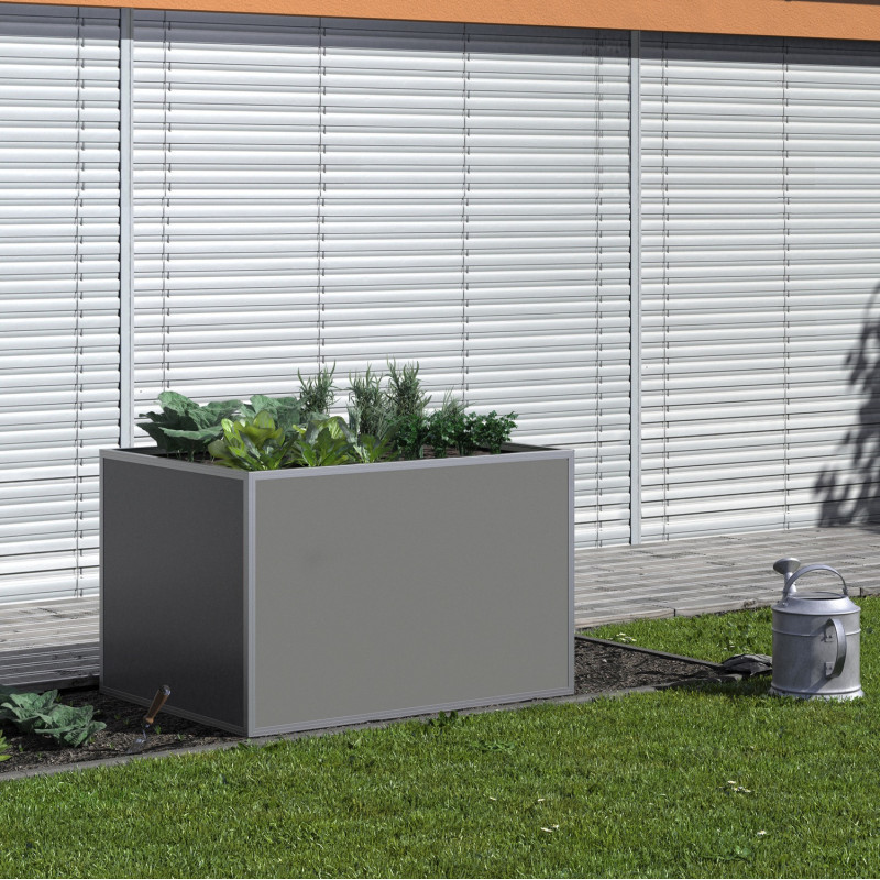 Potager Surélevé en Aluminium Gris 130cm - KGT | Jardinage Urbain