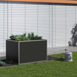 Lit surélevé 130 - aluminium - gris anthracite - 121x91cm - KGT
