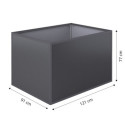 Lit surélevé 130 - aluminium - gris anthracite - 121x91cm - KGT