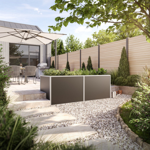 Potager Surélevé en Aluminium Gris 210 - KGT | Jardinage Urbain