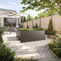 Lit surélevé 210 - aluminium - gris anthracite - 205x91cm - KGT