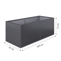 Lit surélevé 210 - aluminium - gris anthracite - 205x91cm - KGT