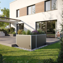 Potager Surélevé en Aluminium Gris 130-S KGT | Jardinage Urbain