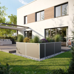 Potager Surélevé en Aluminium Gris 210-S KGT | Jardinage Urbain