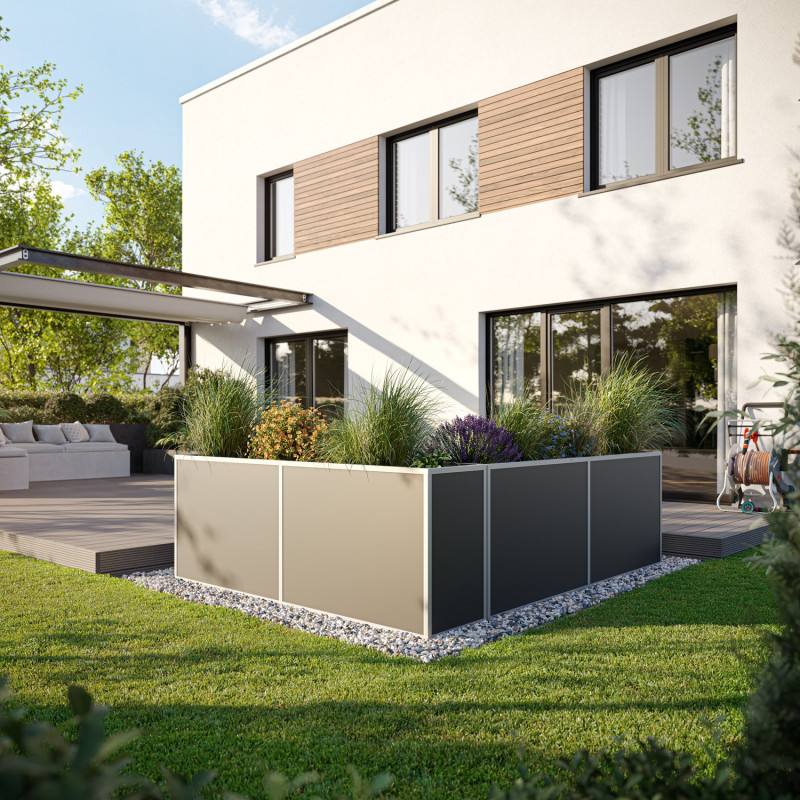 Potager Surélevé en Aluminium Gris 210-S KGT | Jardinage Urbain
