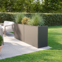 Lit surélevé 210-S - aluminium - gris anthracite - 205x45cm - KGT