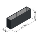 Lit surélevé 210-S - aluminium - gris anthracite - 205x45cm - KGT