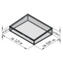 Rehausse en alu anthracite et PC 6mm pour lit surélevé 121x91cm - KGT