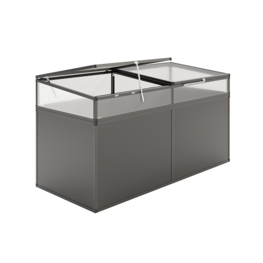 Rehausse en alu anthracite et PC 6mm pour lit surélevé 205x91cm - KGT