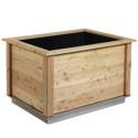Potager surélevé Woody 130 en bois massif - KGT Jardinage