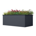 Potager Surélevé en acier Gris 199x99cm - UrbanGrow XL - KGT