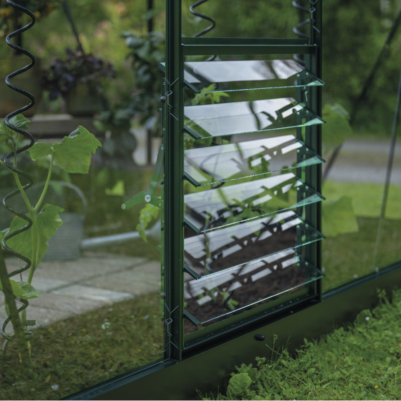 Louvre de ventilation alu vert pour serres de jardin Icon 6 et 8