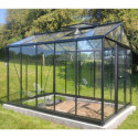 Serre Culti-luxx 8,44m² en aluminium noir et verre trempé - Filclair
