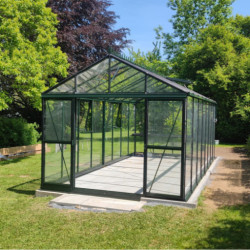 Serre Culti-luxx 13,5m² en Aluminium Vert & Verre Trempé - Filclair